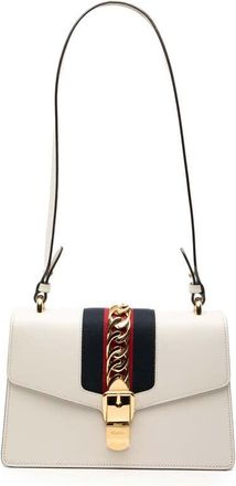 Gucci Pre-owned Gucci Small Leather Sylvie Web Satchel 421882 525040