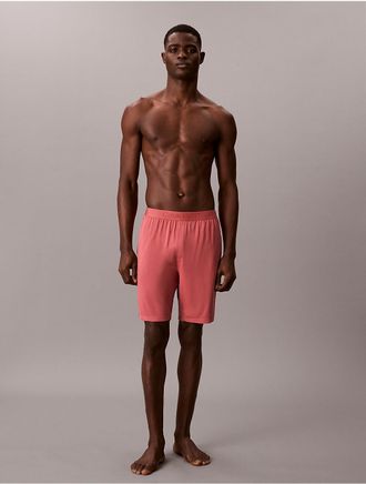 Calvin Klein Mens Ultra Soft Modal Sleep Shorts - Pink - XL