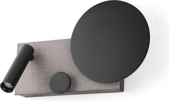 Faro Barcelona Aplique led lado derecho metal negro 27cm