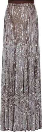 Paco Rabanne Sequin-embellished Embroidered Maxi Skirt