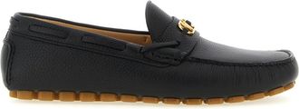 Valentino Garavani Black Leather Loafers