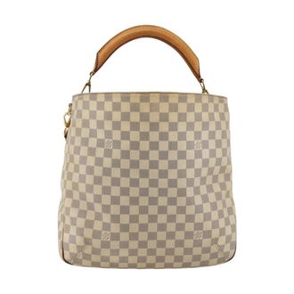 Louis Vuitton Pre-owned Handbags, female, Beige, Size: ONE SIZE Pre-owned Vintage Damier Azur Hobo Bag