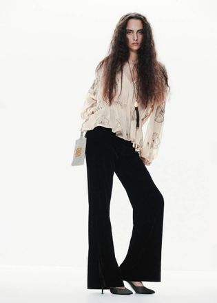 Mango BLOUSE PEONY rosa pallido - Donna - S - MANGO