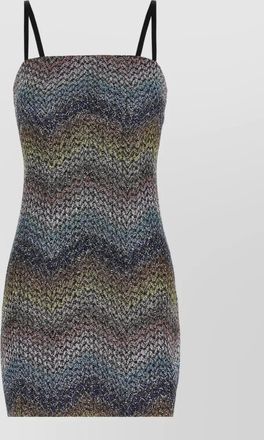 Missoni viscose dress fitted silhouette mini straps