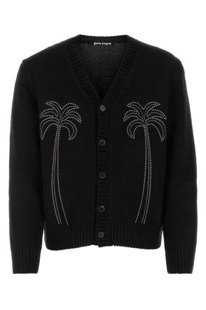 Palm Angels Black nylon blend cardigan