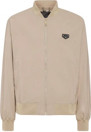 Philipp Plein Bomber con applicazione logo - Toni neutri