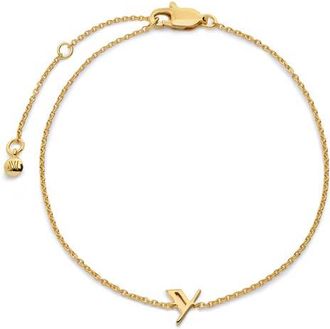 Monica Vinader Initial Chain Bracelet in 18K Gold Vermeil Y at Nordstrom