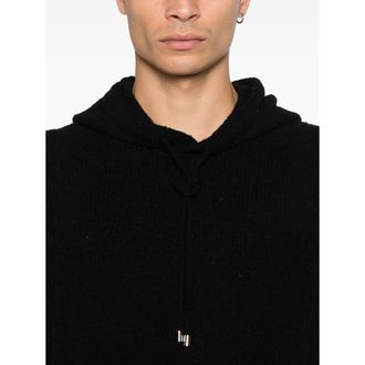Scaglione Merino and Recycled Cashmere Blend Hoodie - Black