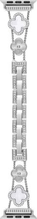 BCBGeneration Clover Link Bracelet Apple Watch Watchband in Silver at Nordstrom Rack