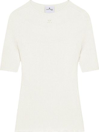 Courr&egrave;ges Fitted Ribbed Knit Sweater