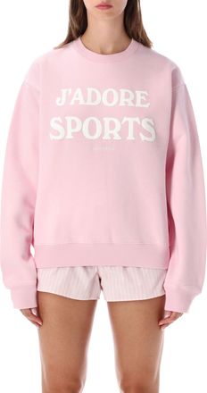 Sporty & Rich JAdore Pastel Pink Bold Typography Sweatshirt