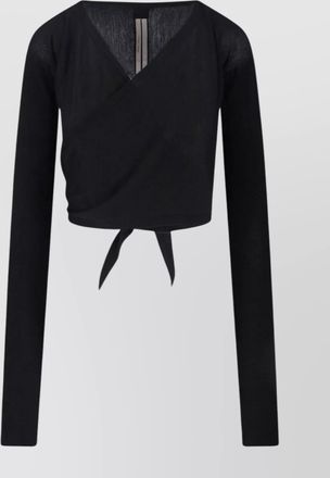 Rick Owens long sleeve wrap knit with tie detail