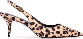 Black Suede Studio Branca 65 Satin Pump in Cheetah Satin at Nordstrom, Size 40 Eu