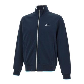 Sun 68 Zip-throughs, male, Blue, Size: 2XL Track Zip Piquet Polo Stripes