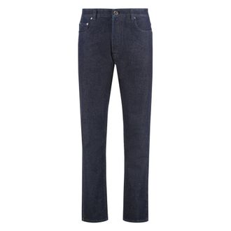 Moorer Heren, Jeans, Blauw, Maat: W33 Wol
