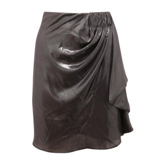 Pinko Pinko, Rokken, Dames, Grijs, L, Bandura Georgette Laminated Rok