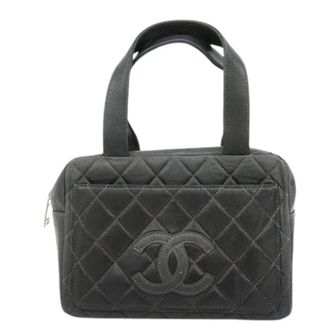 Chanel Pre-owned Handbags, female, Black, Size: ONE SIZE Pre-owned Vintage Handbag