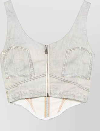 Haikure sleeveless v neck top faded wash