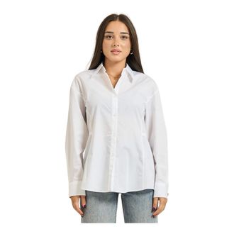 HUGO BOSS Dames, Blouses & Shirts, Wit, Maat: XL Katoen