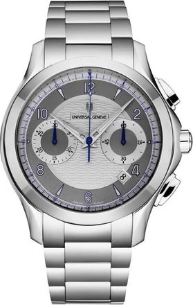 Universal Gen&egrave;ve Uni Timer Chronograph Automatic Silver Dial Mens Watch 871.127-001
