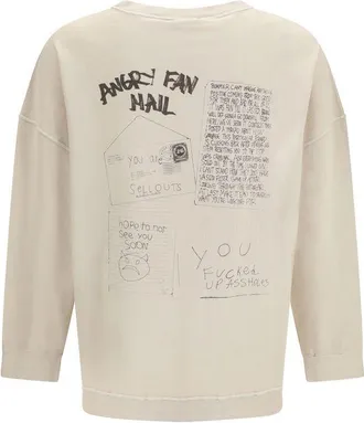 Our Legacy Mens Beige Cotton Sweatshirt Clothing