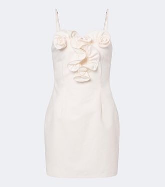 Magda Butrym Floral-appliqu&eacute; cotton minidress