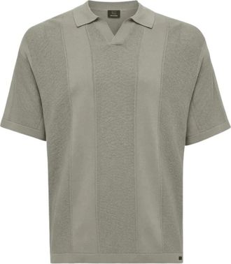Genti Polo No Buttons SS - Heren - Polos - Grijs - L - Tops