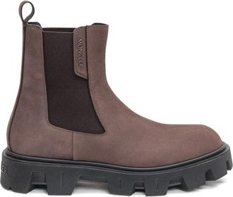 Moncler Peak City Nubuck laarzen met elastische vlakken - Bruin