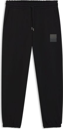 HUGO BOSS Cotton-terry tracksuit bottoms with split logo