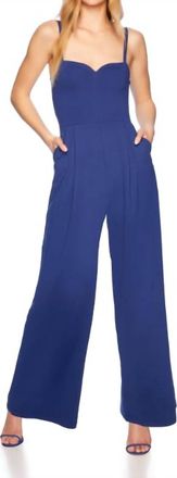 Susana Monaco Strap Sweetheart Jumpsuit In Lake