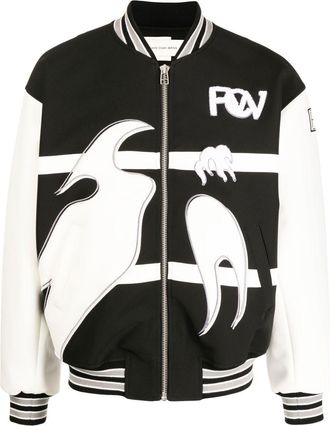 Feng Chen Wang Phoenix embroidered bomber jacket - unisex - Polyester/Spandex/Elastane/Polyester - M - Black