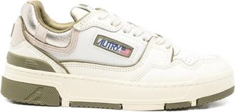 Autry lizard panelled trainers - White