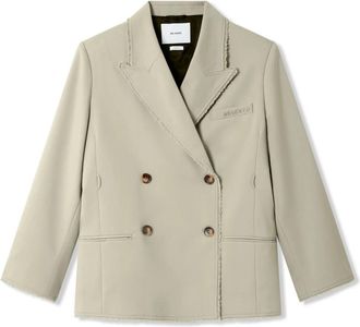 Axel Arigato Thea Frayed Blazer - Dames - Blazers - Groen - S - Wol - Jassen