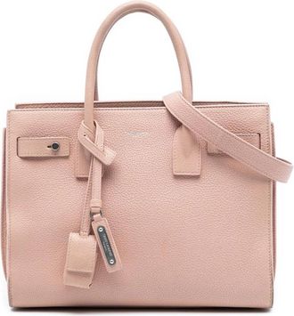 Saint Laurent Pre-owned Handbags, female, Pink, Size: ONE SIZE Pre-owned Leather Tote Bag