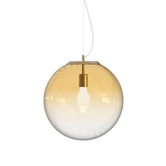 Netlighting Mapa Clear 40cm Globe Pendant Ceiling Light Amber