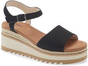 Toms Flora Sandal in Black at Nordstrom Rack, Size 11
