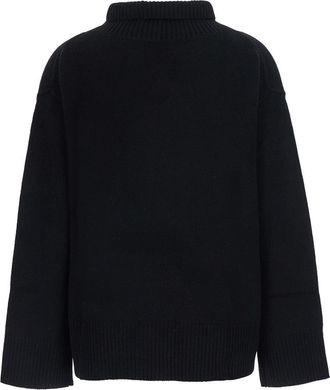 Soft Goat Cashmere Turtleneck Sweater - Black