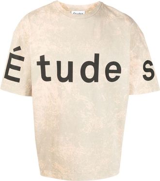 Études Studio logo-print T-shirt - men - Organic Cotton - M - Neutrals