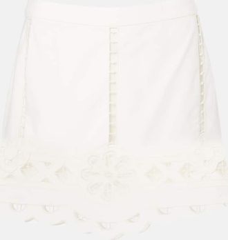 Isabel Marant Palmira embroidered cotton miniskirt