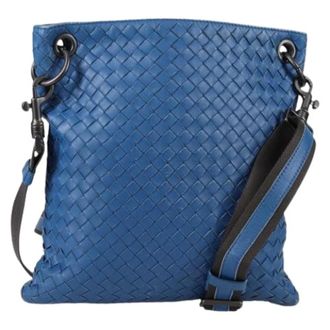 Bottega Veneta Pre-owned Cross Body Bags, female, Blue, Size: ONE SIZE Pre-owned Vintage Shoulder Bag