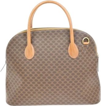 Celine Pre-owned Handbags, female, Brown, Size: ONE SIZE Pre-owned Vintage macadam handbag