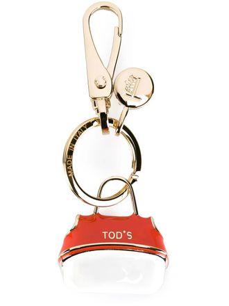 Tod's logo tote keyring - Rood