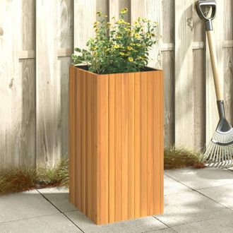 Berkfield Home Garden Planter 45x45x90 cm Solid Wood Acacia in Brown | Size: 45 x 45 x 90 cm