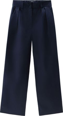 Woolrich wide-leg cotton trousers - women - Cotton - L - Blue
