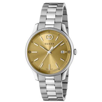 Gucci YA1264234 G-Timeless Horloge met Gouden Wijzerplaat voor Unisex