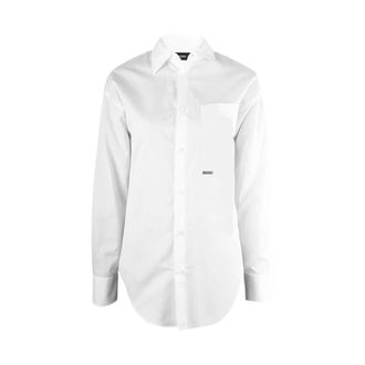 Dsquared2 Dames, Blouses & Shirts, Wit, Maat: 3XS Katoen