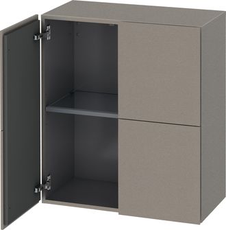 Duravit Armario Semi Alto Duravit L-cube, Anchura 700mm, Profundidad 363mm, 2 Puertas, Color: Terra Mate - Lc117701414