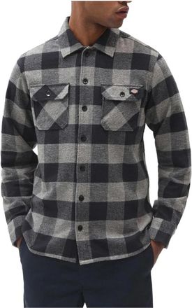 Dickies Geruite Overhemd met Lange Mouwen - Heren - Casual Overhemden - Grijs - XS - Overhemden