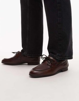 Tommy Hilfiger Scarpe da barca marroni flessibili-Marrone