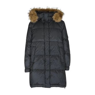 Max Mara Anfora Omkeerbare Gewatteerde Jas - Dames - Mantels - Zwart - Maat: 2XS Poliester